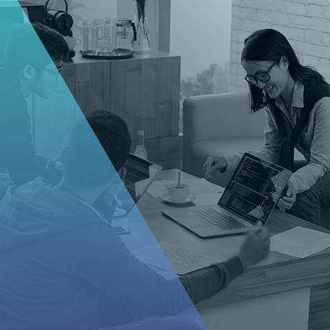 Developer working on applications