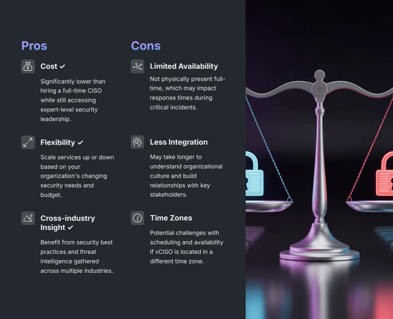 Pros and Cons Comparison Table