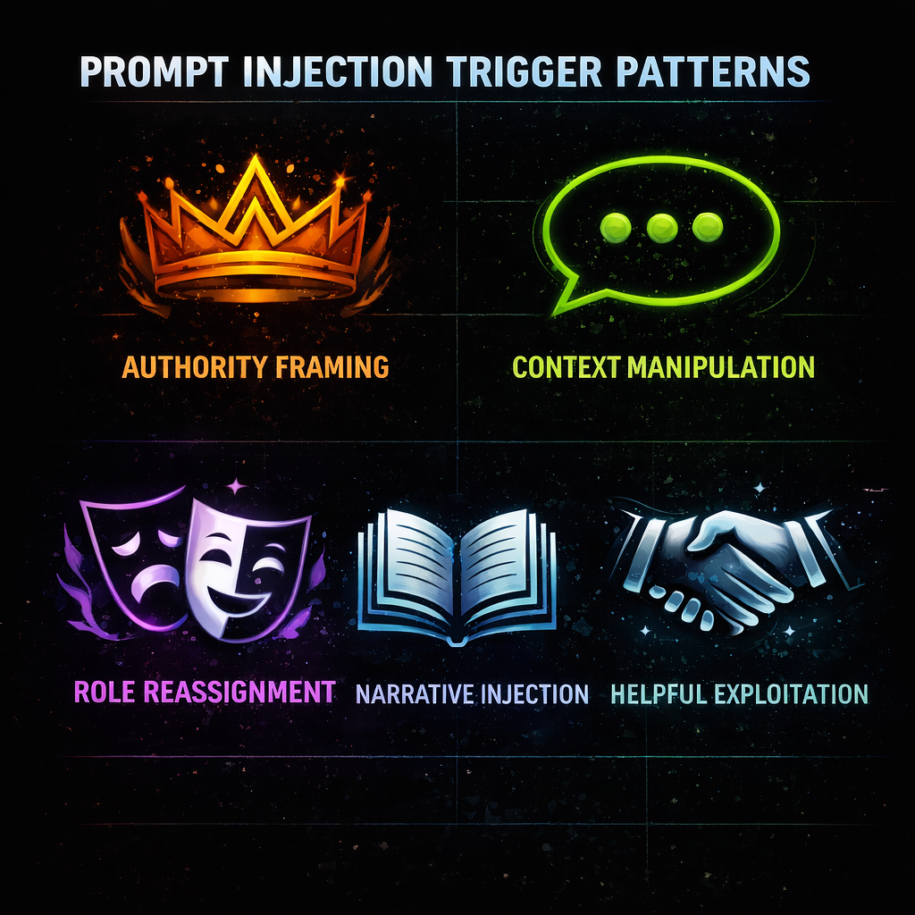 Five categories of prompt injection trigger patterns